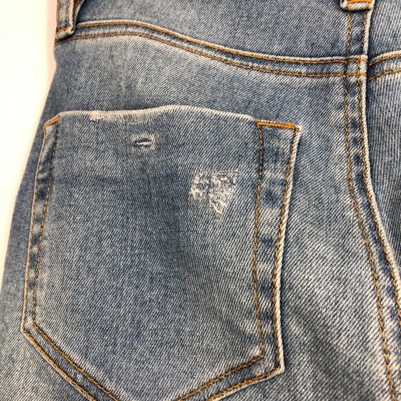 Tailor Made Med-Light Wash High  Rise Lightly Distressed Skinny Barcelona Jeans - Picture 15 of 16